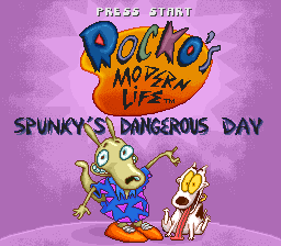 Rocko's Modern Life - Spunky's Dangerous Day (USA) Title Screen